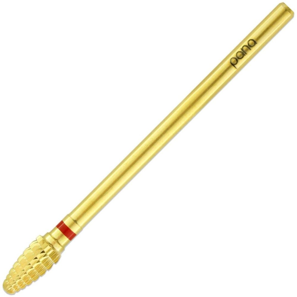 Pana 3/32 Safety Bit Nail Carbide Bit - For Electric Dremel Drill Machine (Fine, Mini Cone - Gold)