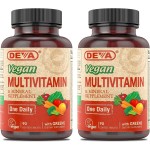 DEVA Vegan Multivitamin & Mineral Supplement with Iron 2-Pack, Spirulina, Chlorella, Ashwagandha, Broccoli & More, 90 Coated Tablets Each