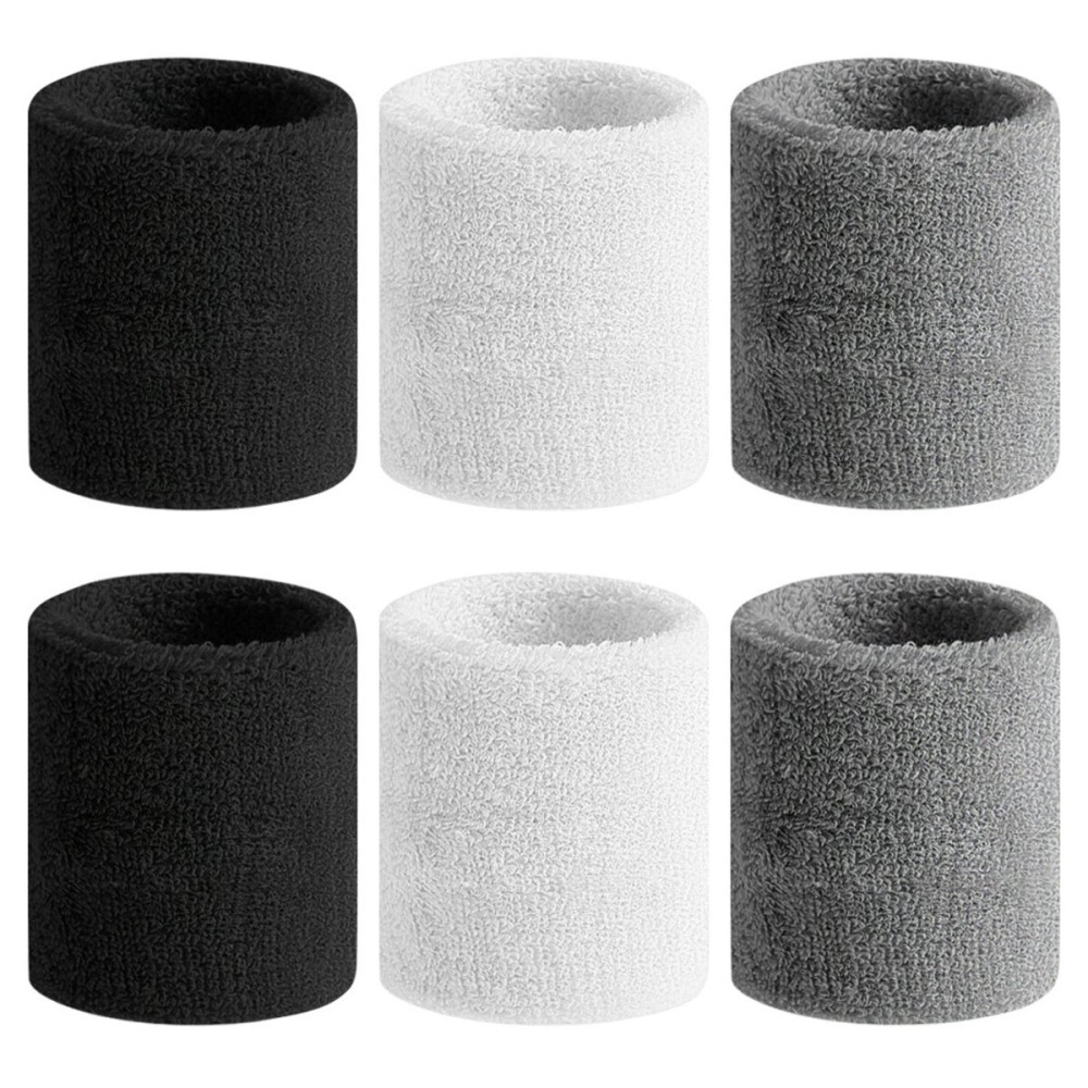 BEACE Sweatbands Sports Wristband for Men & Women - Moisture Wicking Athletic Cotton Terry Cloth Sweatband for Tennis, Basketball, Running, Gym, Working Out