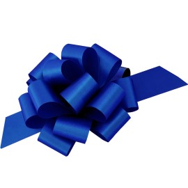 Royal Blue Decorative Gift Pull Bows - 5 Wide, Set of 10, Police Support, 4th of July, Baby Shower, Birthday, USA, Veterans Day, Christmas Tree