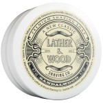 Lather & Wood Shaving Soap - Sandalwood - Simply The Best Luxury Shaving Cream - Tallow - Dense Lather with Fantastic Scent for The Worlds Best Wet Shaving Routine. 4.6 oz (Sandalwood)