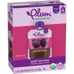 Plum Organics Just Prunes, 4+ Months - Organic Baby Food Pouches, 3.5 oz Pouch (Pack of 4)
