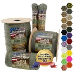 TOUGH-GRID 550 Paracord Rope Nylon Parachute Cord, Made in USA Survival Kit, Outdoor Adventures, Camping, Tactical Gear & Emergency Supplies, Military Type III Mil-Spec