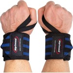 Rip Toned Wrist Wraps for Weightlifting - USPA & USAPL Approved 18 Wrist Straps for Powerlifting - Adjustable, Durable Gym Wraps with Thumb Loop - Quality Support for Men & Women - Blue Flex