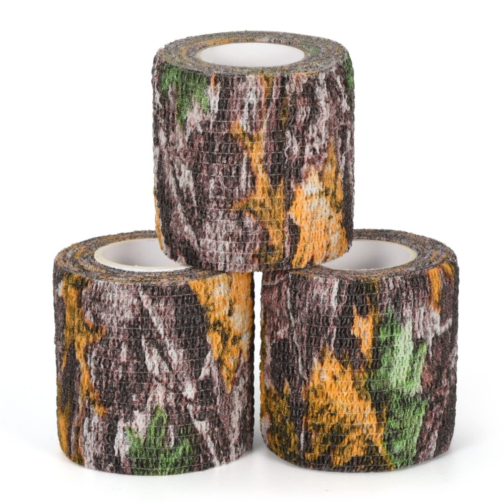 SEADESKY Camouflage Tape Wrap 5CM x 4.5M Camo Form (Pack of 3) (Camouflage12)