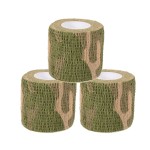 Uning Self-adhesive Protective Camouflage Tape Wrap 5CM x 4.5M Tactical Camo Form Multi-functional Non-woven Fabric Stealth Tape Stretch Bandage for Outdoor Military Hunting (Pack of 3) (Camouflage 8)