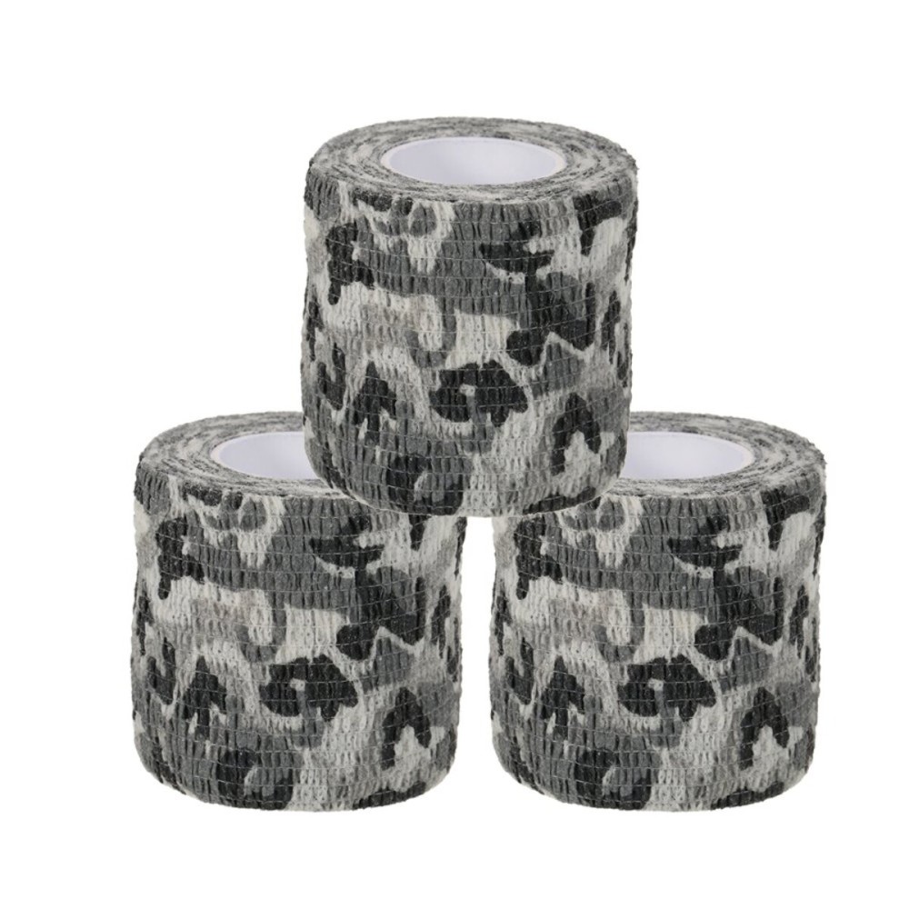 SEADESKY Uning Self-Adhesive Protective Camouflage Tape Wrap 5CM x 4.5M Camo Form Multi-Functional Non-Woven Fabric Camo Tape Stretch Bandage for Outdoor (Pack of 3) (Camouflage 6)