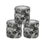 SEADESKY Uning Self-Adhesive Protective Camouflage Tape Wrap 5CM x 4.5M Camo Form Multi-Functional Non-Woven Fabric Camo Tape Stretch Bandage for Outdoor (Pack of 3) (Camouflage 6)