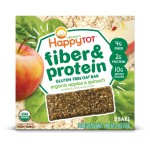 HAPPYTOT Organics Fiber & Protein Soft-Baked Oat Bars Toddler Snack Apple & Spinach, 0.88 Ounce Bars, 5 Count Box (Pack of 1)