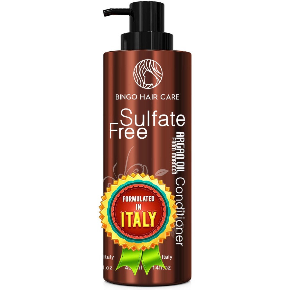 Moroccan Argan Oil Conditioner - Sulfate Free, Anti Frizz Hydrating Thickening Care for Women and Men - Deep Moisturizing Treatment for Color Treated, Curly, Frizzy, Damaged and Dry Hair
