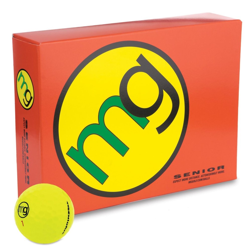 MG Golf Balls Senior Longest with Speed, Distance, & Maximum Enjoyment (1-Dozen) Choose from Classic White or Optic Yellow