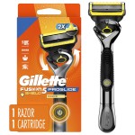 Gillette Fusion5 ProGlide Shield Shaving Razor for Men, 1 Power Razor Handle, 1 Refill, 2x Lubrication, Battery-Powered with FlexBall Handle and Precision Trimmer for Men