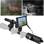 BESTSIGHT DIY Night Vision Scope,Quick Installation Barrle,5 Display Screen with 5w 850nm IR(Infrared Illuminator),View 218YARD/200m in Night,for 38-44mm Eyepiece Scope (Rifle Scope)