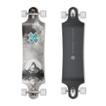 MINORITY Downhill Maple Longboard | 40-inch Drop Trough Deck | Made for Cruising Urban Commuting Ride (Alps)