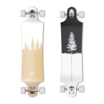 MINORITY Downhill Maple Longboard | 40-inch Drop Trough Deck | Made for Cruising Urban Commuting Ride (Nature)