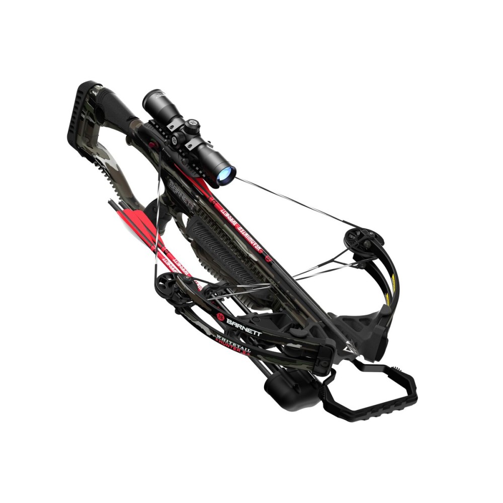 Barnett Whitetail Hunter II Crossbow, with 4x32 Multi-Reticle Scope, 2 Headhunter Arrows, Lightweight Quiver
