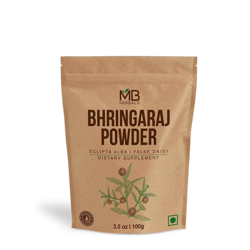MB Herbals Pure Bhringraj Powder 100 Grams | Pure Bhringaraj Eclipta Alba Powder | Hair Care