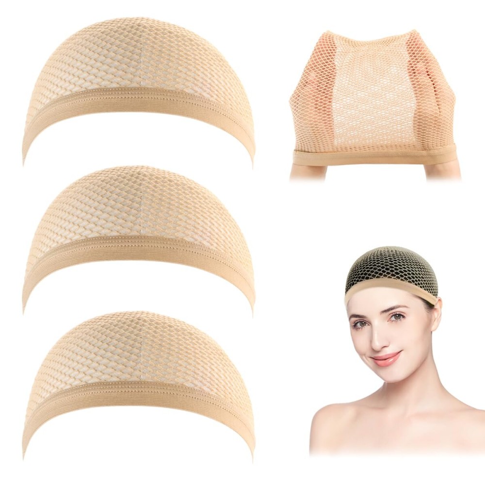 Dreamlover Mesh Wig Cap, Nude Wig Hair Caps for Women, 3 Pieces