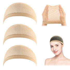 Dreamlover Mesh Wig Cap, Nude Wig Hair Caps for Women, 3 Pieces