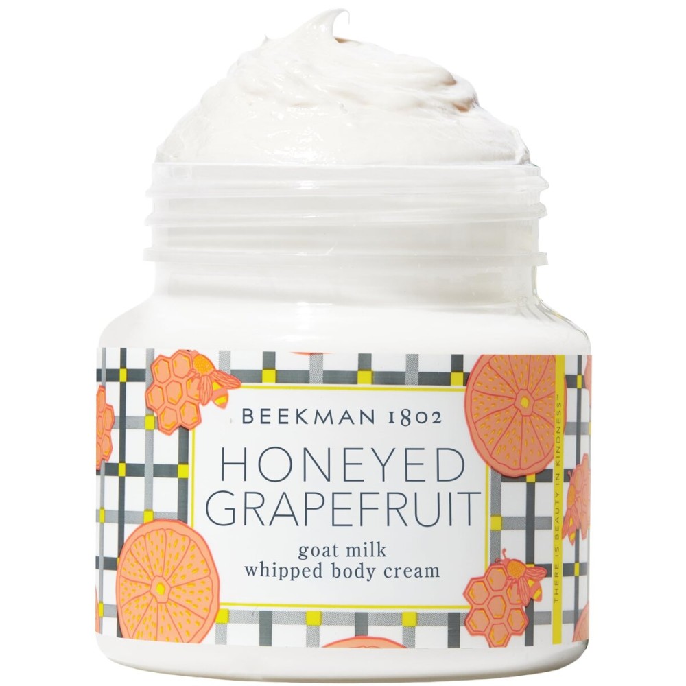 Beekman 1802 Whipped Body Cream - Moisturizes & Softens Skin with Goat Milk, Mango Seed Butter & Vitamin E - 8 oz - Honeyed Grapefruit