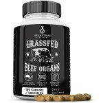 Ancestral Supplements Grass Fed Beef Organ Supplement, Supports Whole Body Wellness with Proprietary Blend of Liver, Heart, Kidney, Pancreas, Spleen, Freeze-Dried Beef, Non-GMO, 180 Capsules