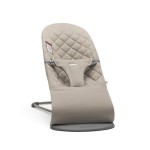 BabyBjrn Bouncer Bliss, Sand Gray, Cotton | 2-in-1 Adjustable Baby Bouncer Seat and Toddler Chair, Newborn to Toddler (8-29 lbs), 4 positions, Lightweight & Portable