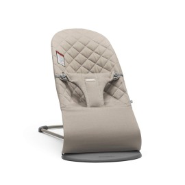 BabyBjrn Bouncer Bliss, Sand Gray, Cotton | 2-in-1 Adjustable Baby Bouncer Seat and Toddler Chair, Newborn to Toddler (8-29 lbs), 4 positions, Lightweight & Portable