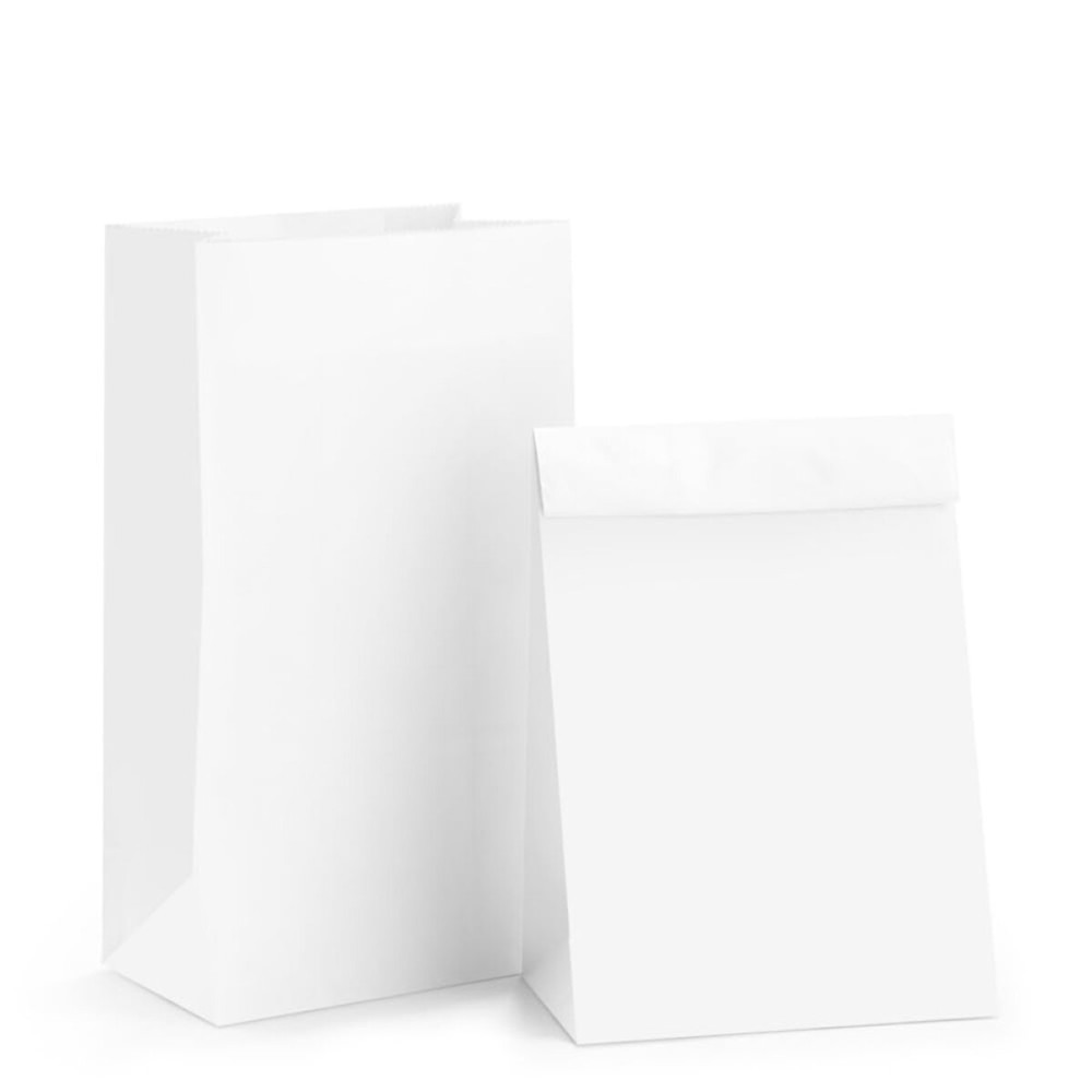 BagDream Paper Lunch Bags 4lb 100Pcs Kraft White Snack Bags Bulk, for Craft, Lunch, Bread, Sandwich, Candy, Treats, 5x2.95x9.45 Inches Recyclable Small Paper Sacks