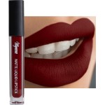 Mynena Burgundy Red Matte Liquid Lipstick | Long-Lasting Comfort | Smudge-Proof Transfer-Resistant | Full Coverage Non-Drying | Vegan & Cruelty-Free | All-Day Wear Lip Color | Emma