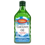 Carlson - Cod Liver Oil 1100 mg Omega-3s Plus Vitamins A & D3 - Wild Caught EPA DHA Omega 3 Supplement - Norwegian Arctic, Sustainably Sourced Nordic Fish Oil Liquid, Unflavored, 250 mL (8.4 Fl Oz)