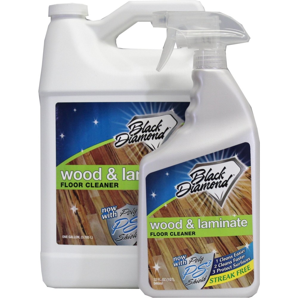 Black Diamond Stoneworks Wood, Laminate, Hardwood & Luxury Vinyl Floor Cleaner Spray - Multi-Purpose Mopping Solution for a Streak-Free Clean s (160 FL Oz)