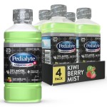 Pedialyte AdvancedCare Plus Electrolyte Hydration Drink, Has 33% More Electrolytes and Has PreActiv Prebiotics, Kiwi Berry Mist, 1 Liter, Pack of 4