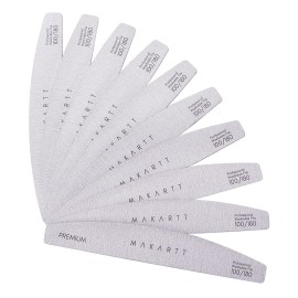 Makartt Nail File: Professional Nail Files, 100/180 Grit Emery Boards for Nails, 10 Pcs Zebra Doubled Sides Coarse Fingernail Filer for Acrylic and Extension Gel Removal Manicure Kit Salon Home Use