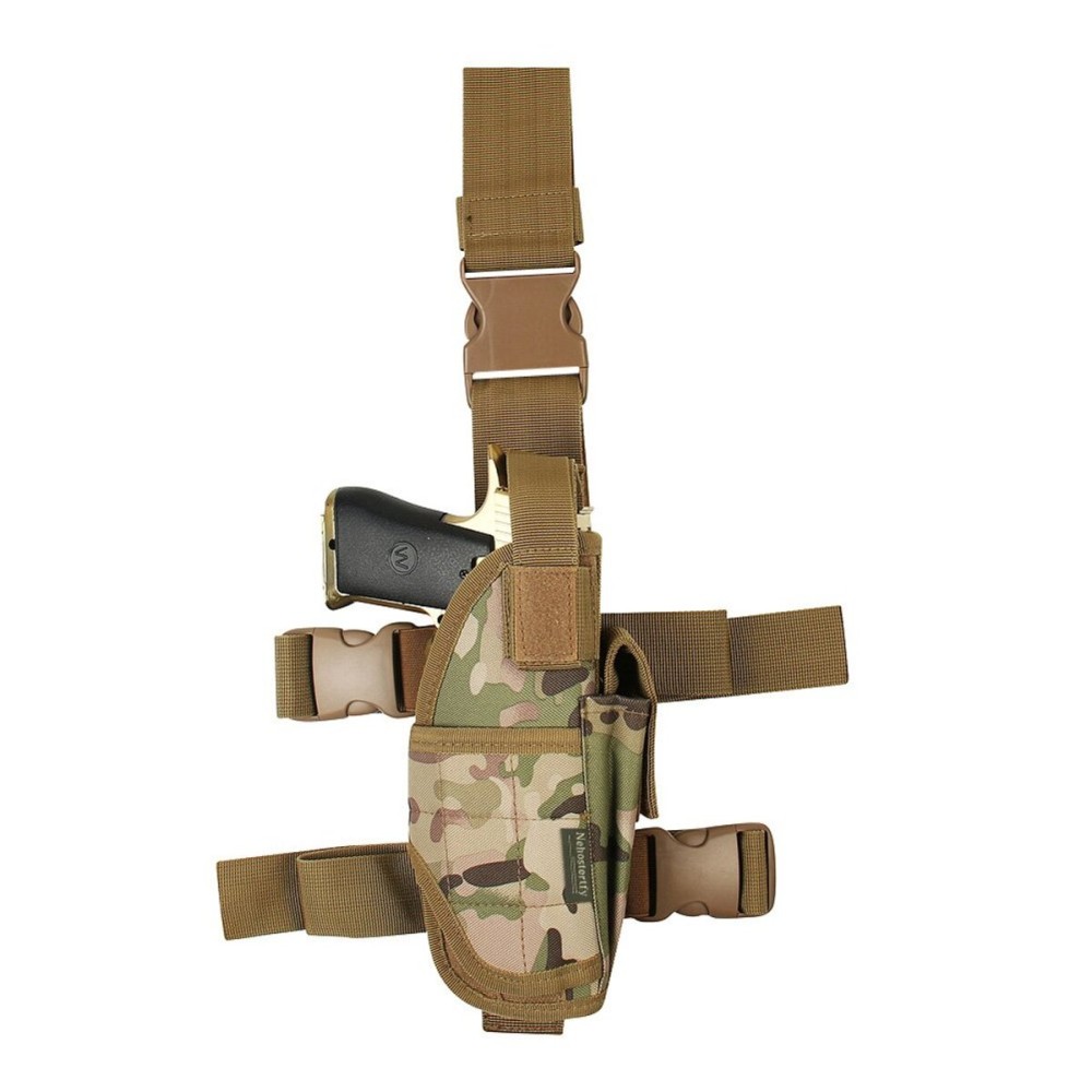 Nehostertfy Tactical Leg Holster, Drop Leg Gun Holster Adjustable Thigh Pistol Pouch(XL) E-CP