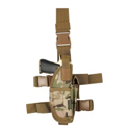 Nehostertfy Tactical Leg Holster, Drop Leg Gun Holster Adjustable Thigh Pistol Pouch(XL) E-CP