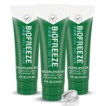 Biofreeze Pain Relief Gel for Knee, Neck, Hip, Joint, Shoulder, & Simple Backache, Arthritis Pain Reliever, Sore Muscle Relief, Colorless Menthol Gel 4 Fl Oz (Pack of 3)
