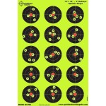 Splatterburst Targets - 12 x18 inch - 3 inch Bullseye Splatter Target - Easily See Your Shots Burst Bright Fluorescent Yellow Upon Impact - Made in The USA (25 Pack)