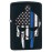 Zippo Gladiator Blue Line Black Matte Pocket Lighter