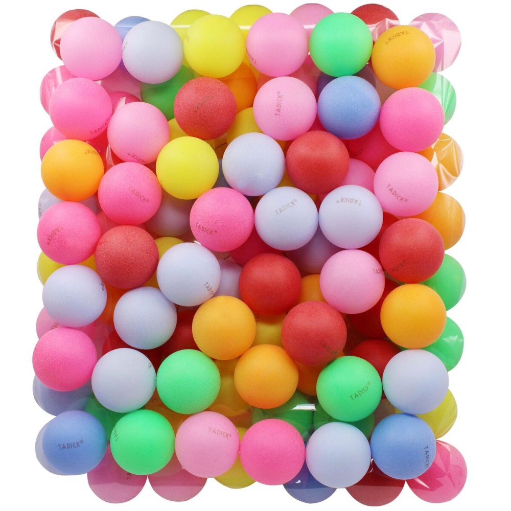 TADICK 100 Pack Colored Ping Pong Balls for DIY Plastic Multiple Color Table Tennis Ball for Party Decoration