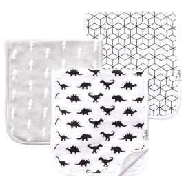 Copper Pearl Premium Baby Burp Cloths - 3-Pack Large Cotton Burp Cloths, Extra Soft Spit Up Rags with 3 Absorbent Layers, Perfect for Baby Boy Gifts (21 x 10 Size, Wild Set)