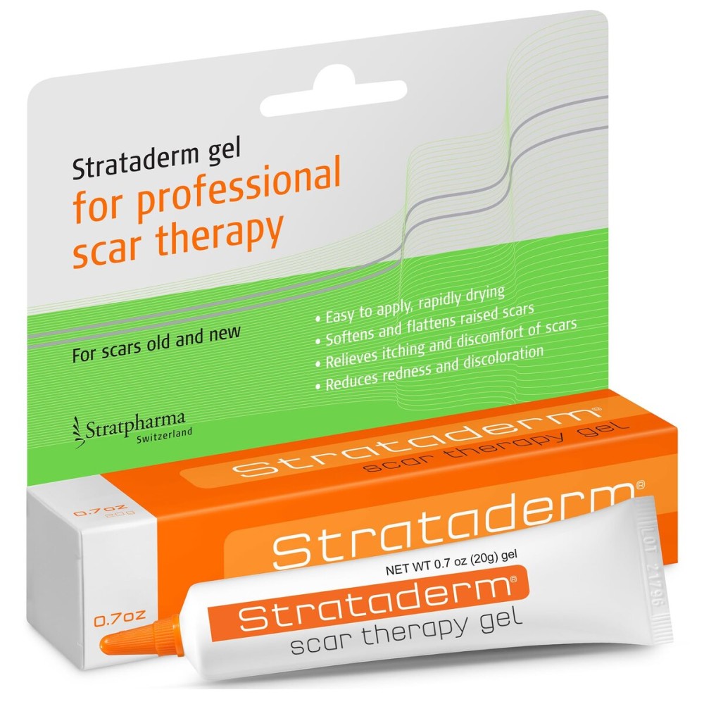 Strataderm Professional Scar Therapy Gel | Old and New Scars from General Surgery, Trauma, Wounds, Burns, Bites, Acne & Skin Disease | Reduces Redness, Discoloration, Discomfort & Itch | 20g (0.7oz)