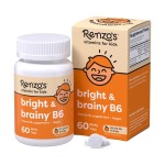 Renzo\'s Bright & Brainy Vitamin B6, Dissolving Kids Vitamin B6, 60 Sugar-Free Melty Tabs, Oh Oh Oh Orange Flavored