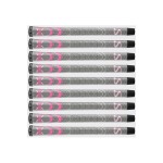 SuperStroke Cross Comfort Golf Club Grip, Gray/Pink (Undersize) | Soft & Tacky Polyurethane That Boosts Traction | X-Style Surface & Non-Slip | Swing Faster & Square The Clubface More Naturally (RSS198)