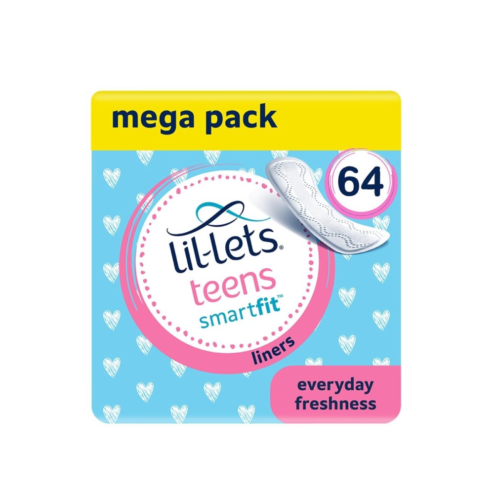 Lil-Lets Teens Liners - 64 Count Pantyliners for Girls - Thin, Absorbent Liners - Soft & Breathable, Fragrance Free for First Periods - Light Days