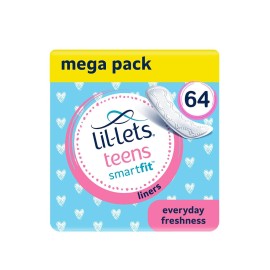 Lil-Lets Teens Liners - 64 Count Pantyliners for Girls - Thin, Absorbent Liners - Soft & Breathable, Fragrance Free for First Periods - Light Days