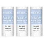 Ora\'s Amazing Herbal Baby Powder, Talc, Cornstarch and Grain Free 2.5oz, Made in The USA (Unscented 3 Pack)