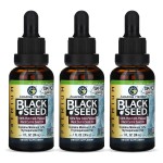 Amazing Herbs Premium Black Seed Oil - Gluten Free, Non GMO, Cold Pressed Nigella Sativa Aids in Digestive Health, Immune Support, Brain Function - 1 Fl Oz (Pack of 3)