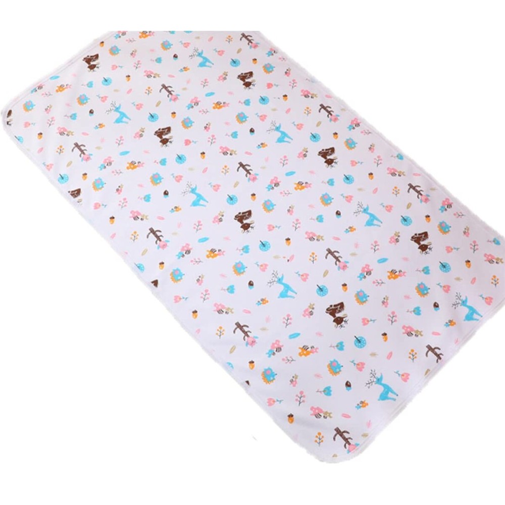 Monvecle Baby Infant Waterproof Cotton Changing Pads Washable Resuable Diapers Liners Mats Forest 40 x 28