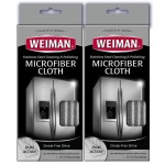 Weiman Microfiber Cloth for Stainless Steel, Safely Traps and Removes Dirt, Oil and Grime to Protect from Scratches 13.8 x 13.8 (Pack of 2)