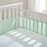 BreathableBaby Breathable Mesh Liner for Full-Size Cribs, Classic 3mm Mesh, Mint Green (Size 4FS Covers 3 or 4 Sides)